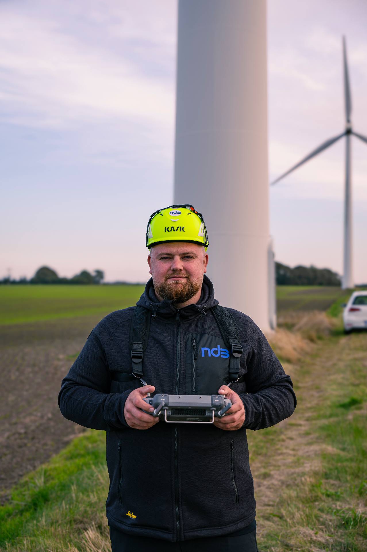 ND3 drone pilot during wind turbine inspection